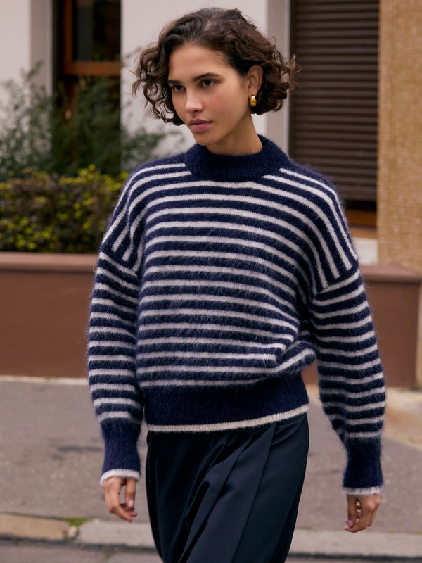 Navy/Crème