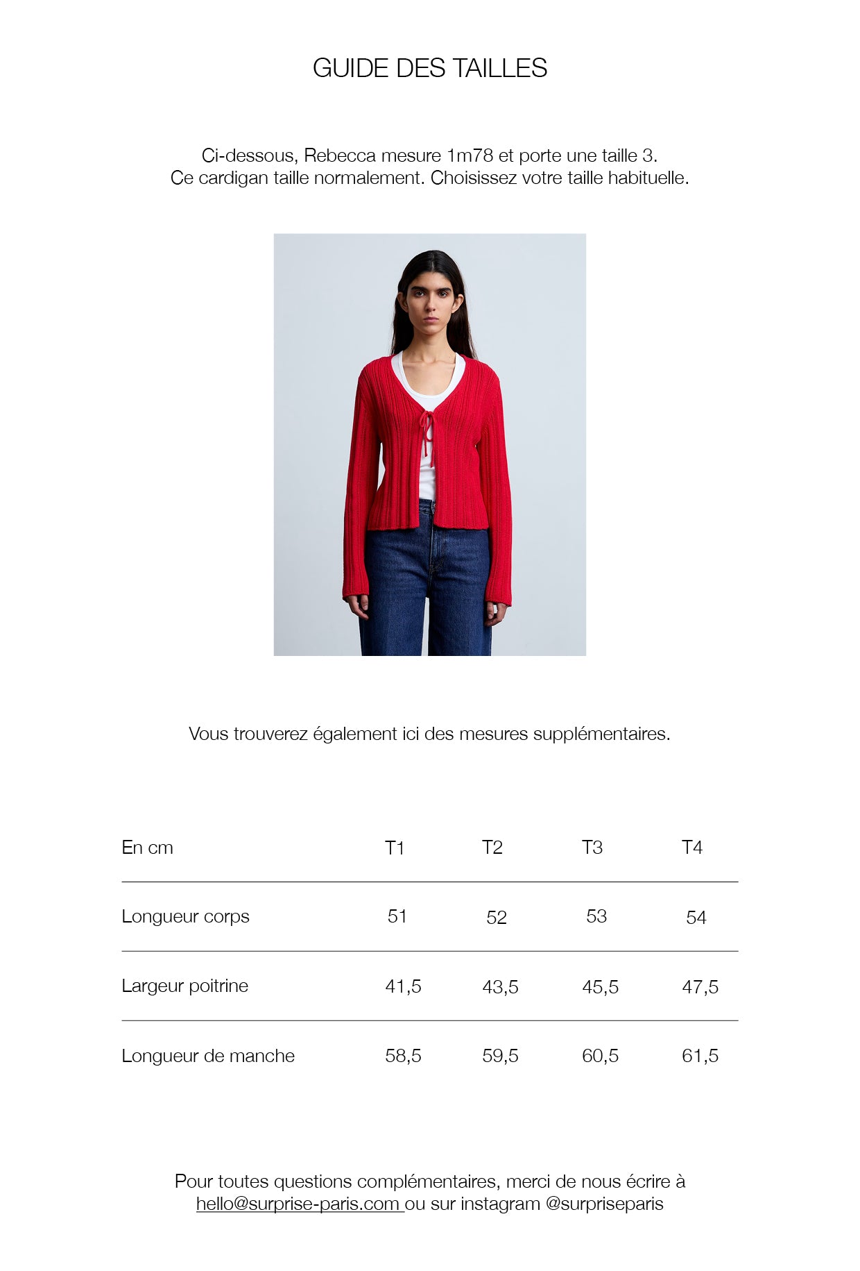 Guide des tailles