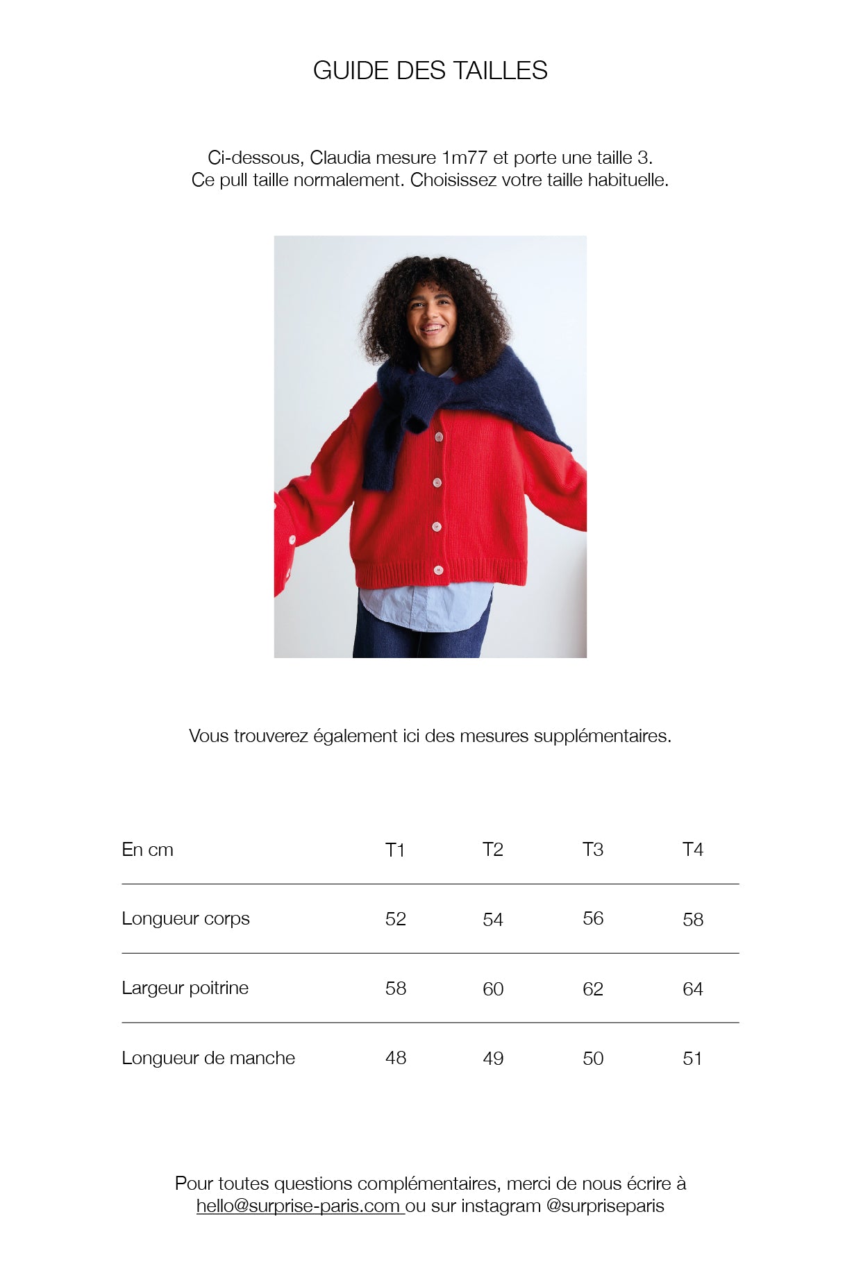 Guide des tailles