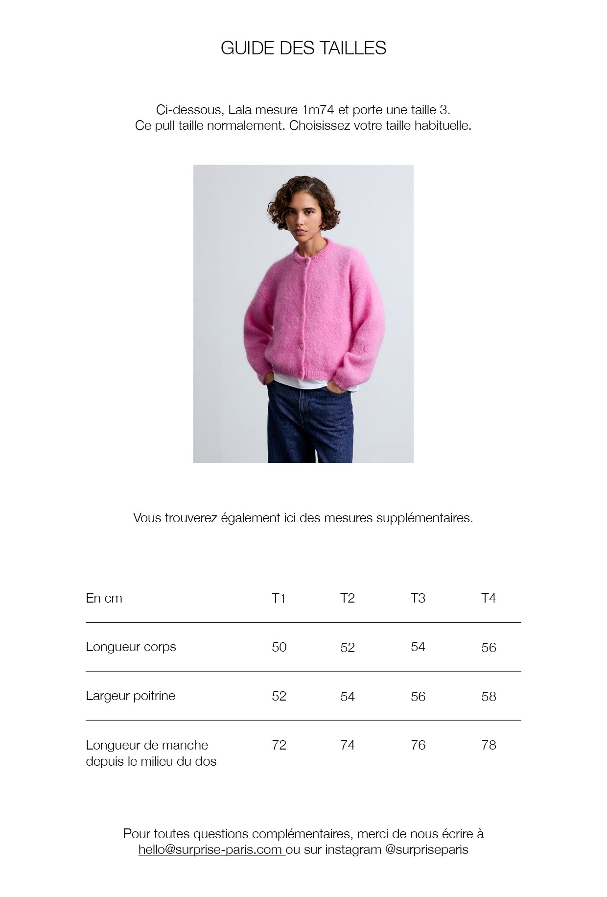 Guide des tailles