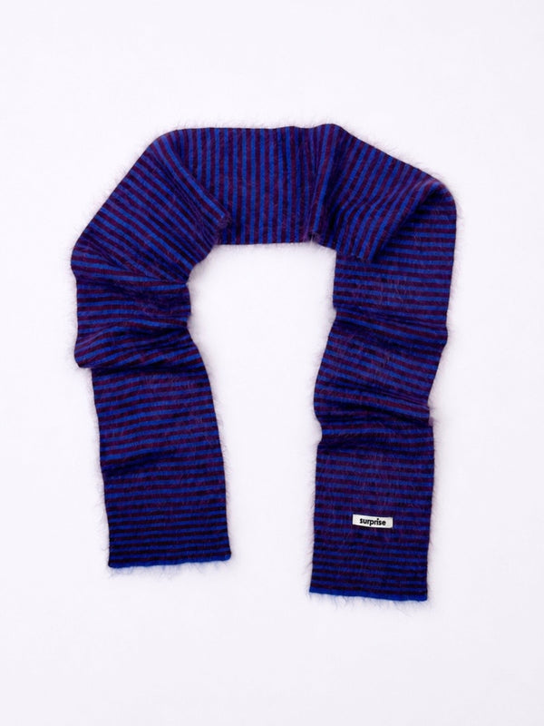 Rayures Bleu électrique/Aubergine