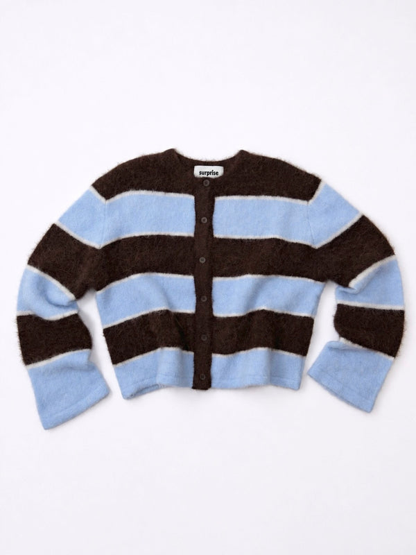 Rayures Chocolat/Bleu ciel