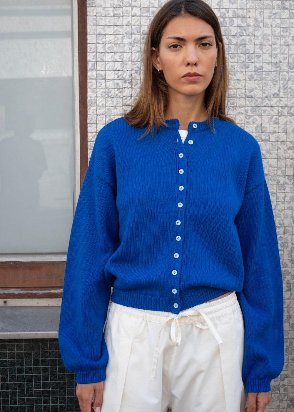 Leyla mesure 1m73 et porte une taille S