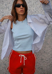 Leyla mesure 1m73 et porte une taille S