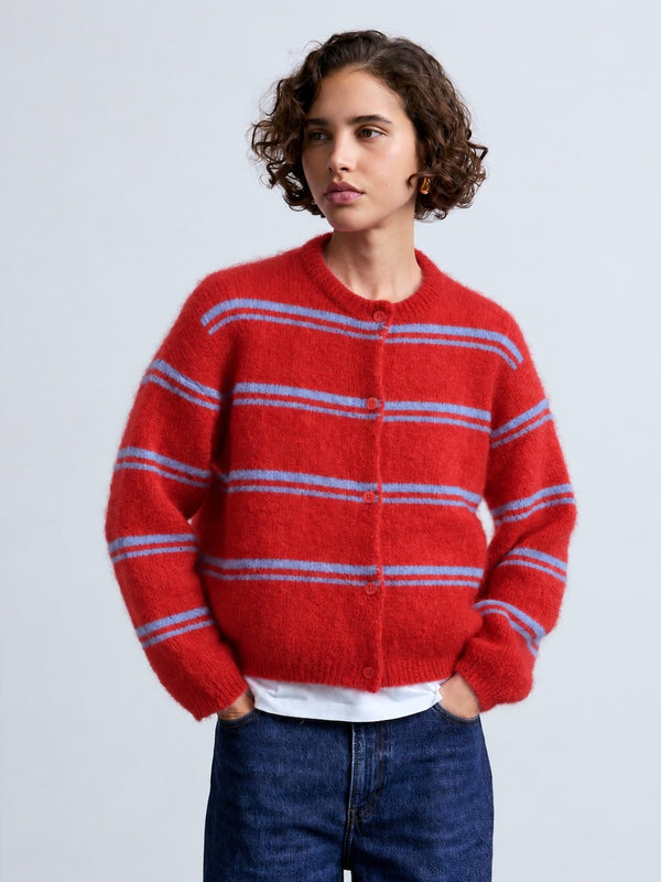 Rayures Rouge/Bleu ciel