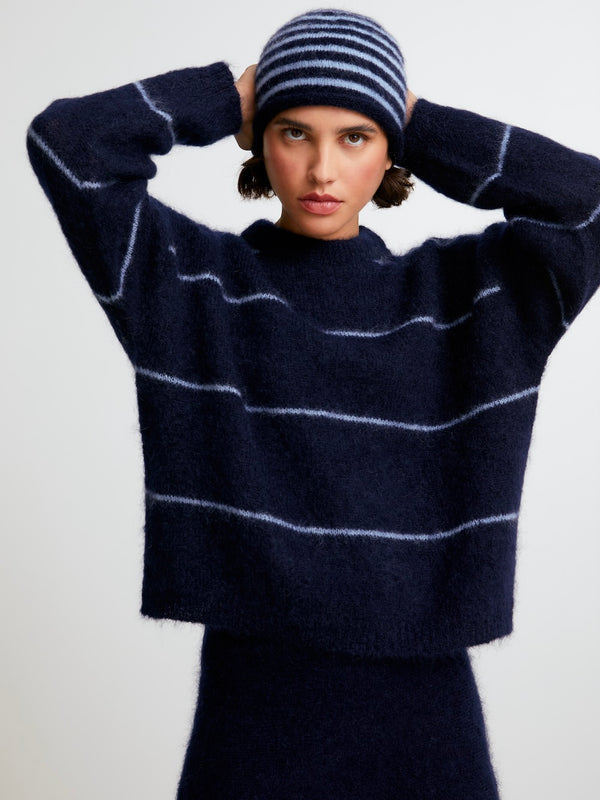 Rayures Navy/Bleu ciel