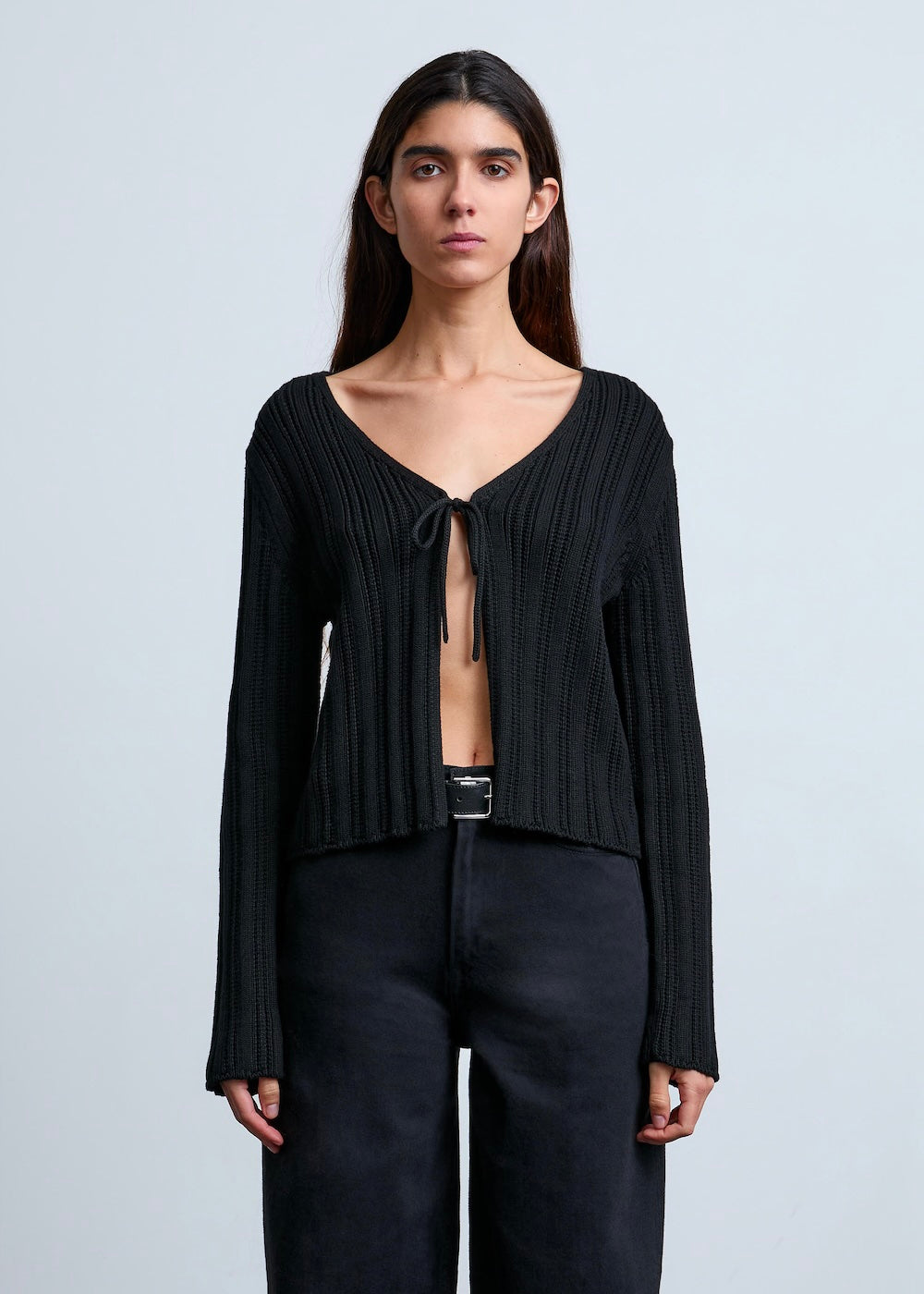 Rebecca mesure 1m78 et porte une taille 3