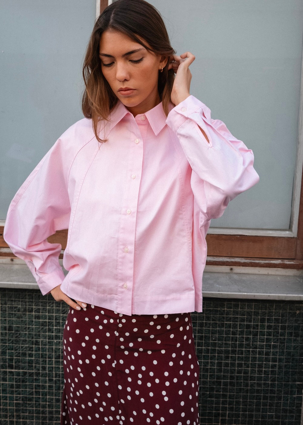 Leya mesure 1m73 et porte une taille S