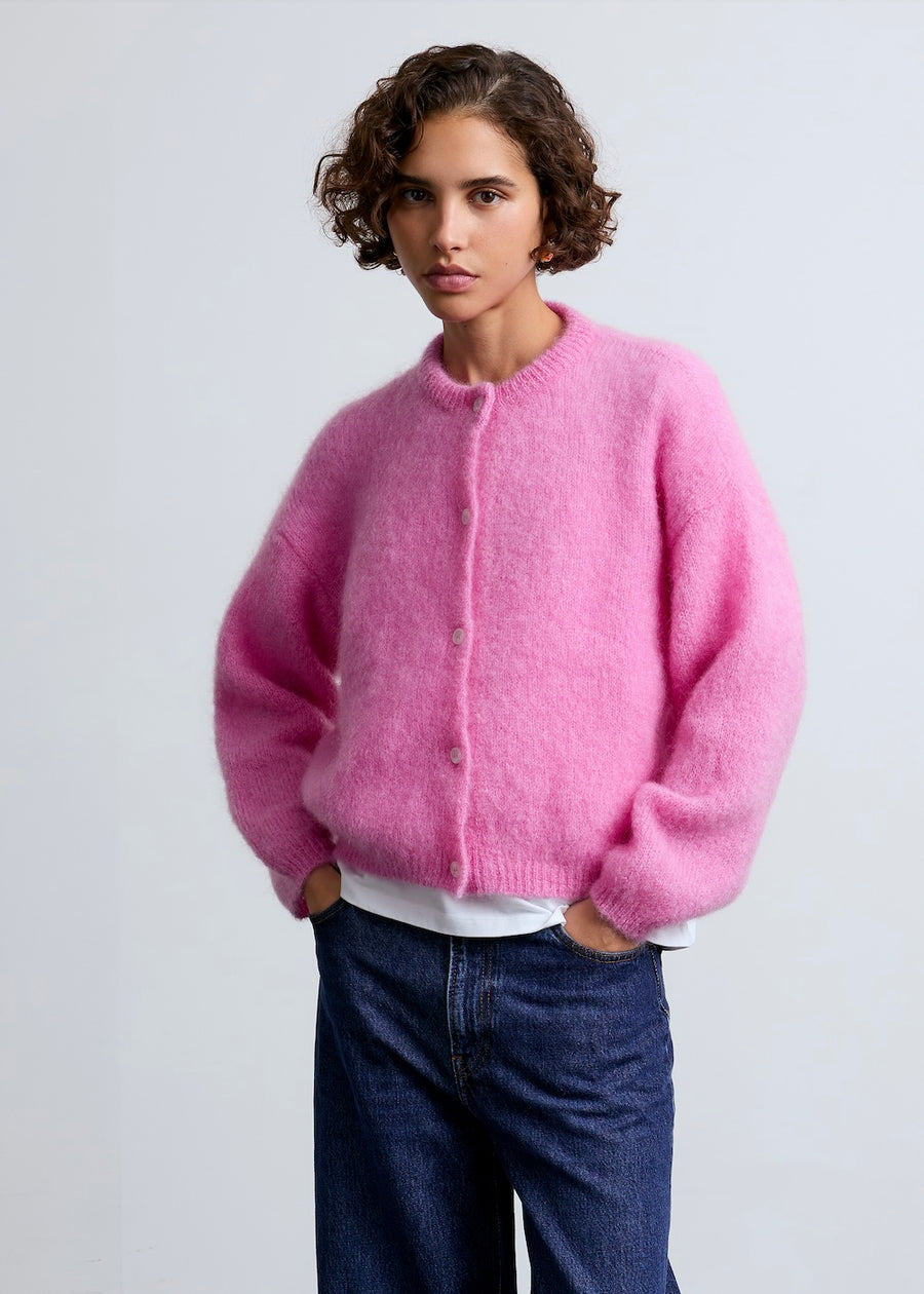 Olivia Mohair Cardigan Without Lurex - Beige