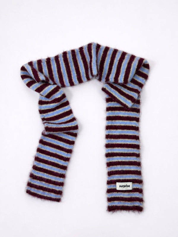 Rayures Aubergine/Bleu/Jaune