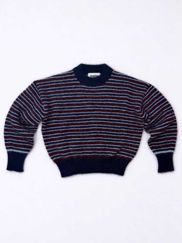 Rayures Navy/Aubergine/Bleu ciel