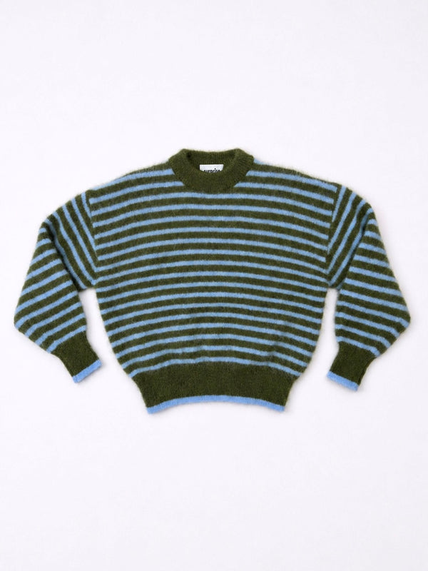 Rayures Olive/Bleu ciel