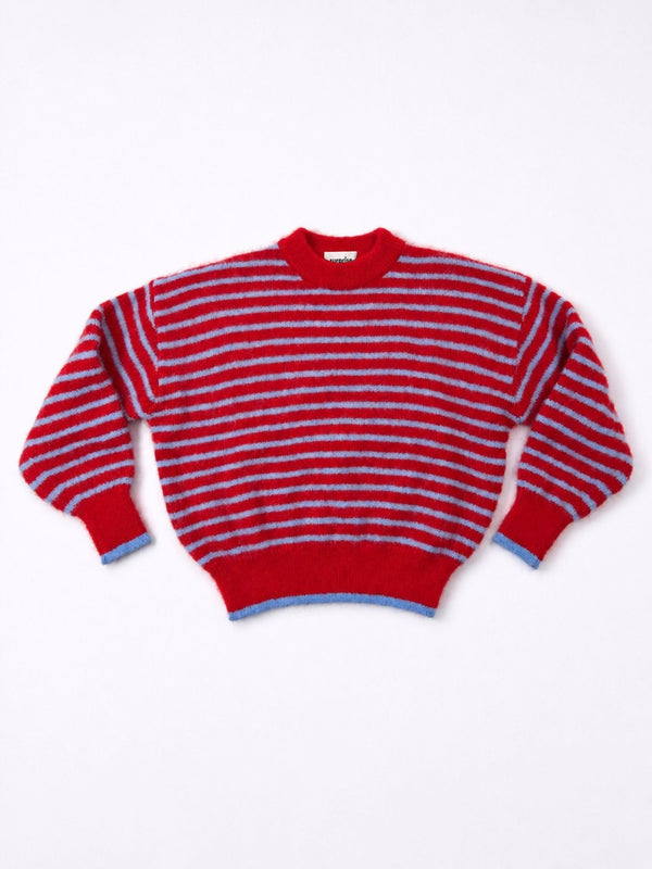 Rayures Rouge/Bleu ciel