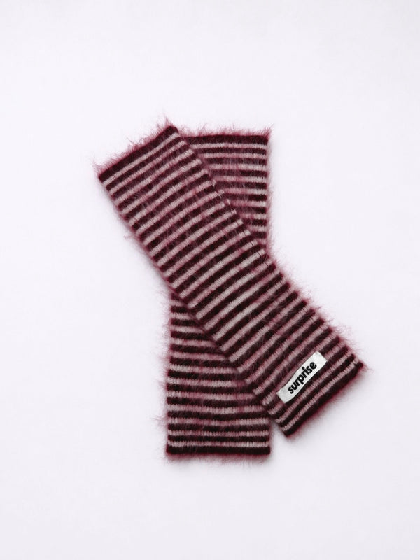 Rayures Aubergine/Crème