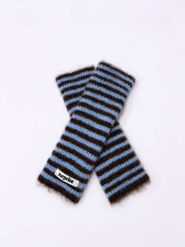 Rayures Chocolat/Bleu ciel