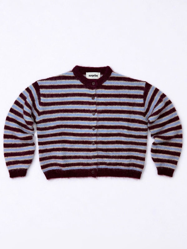 Rayures Aubergine/Bleu/Jaune
