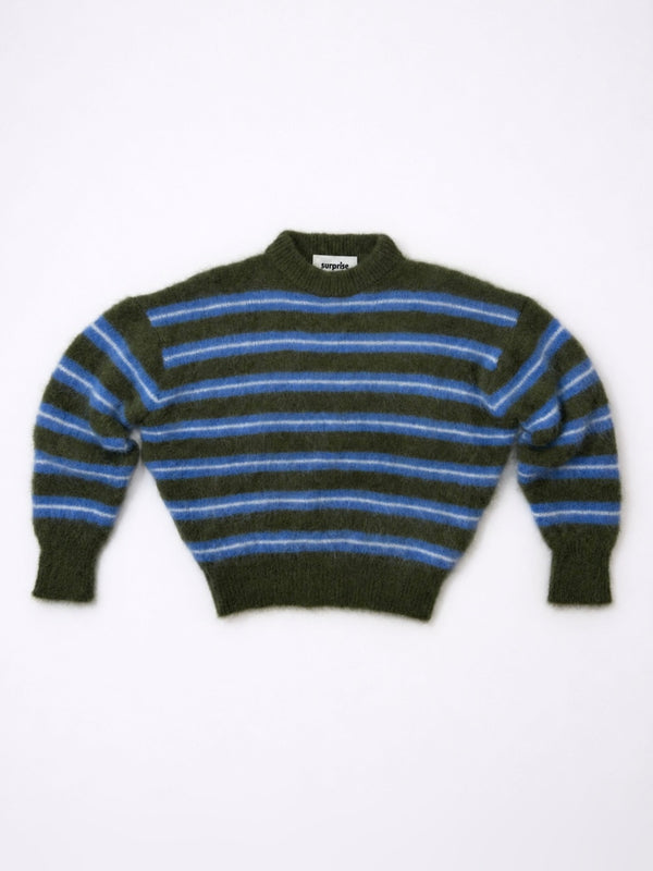 Rayures Olive/Bleu