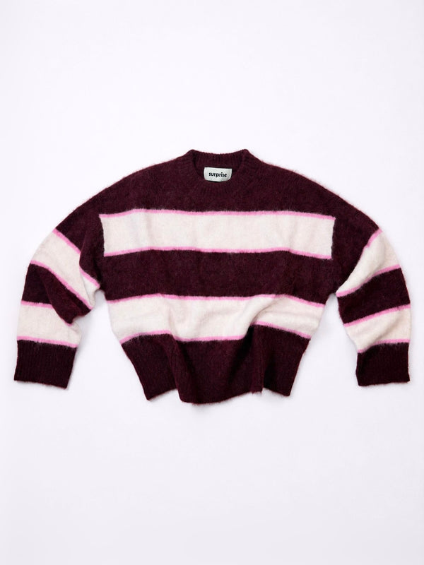 Rayures Aubergine/Crème