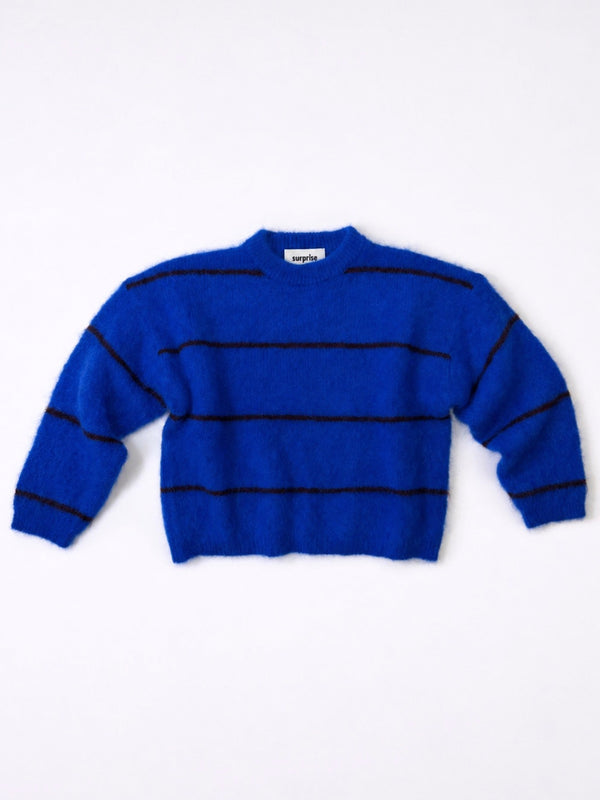 Rayures Bleu électrique/Aubergine