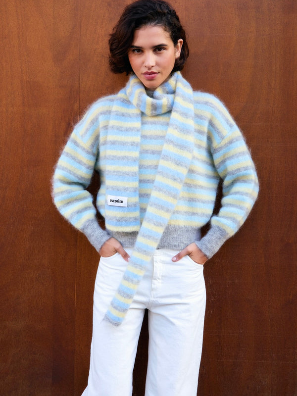 Rayures Gris/Bleu/Jaune