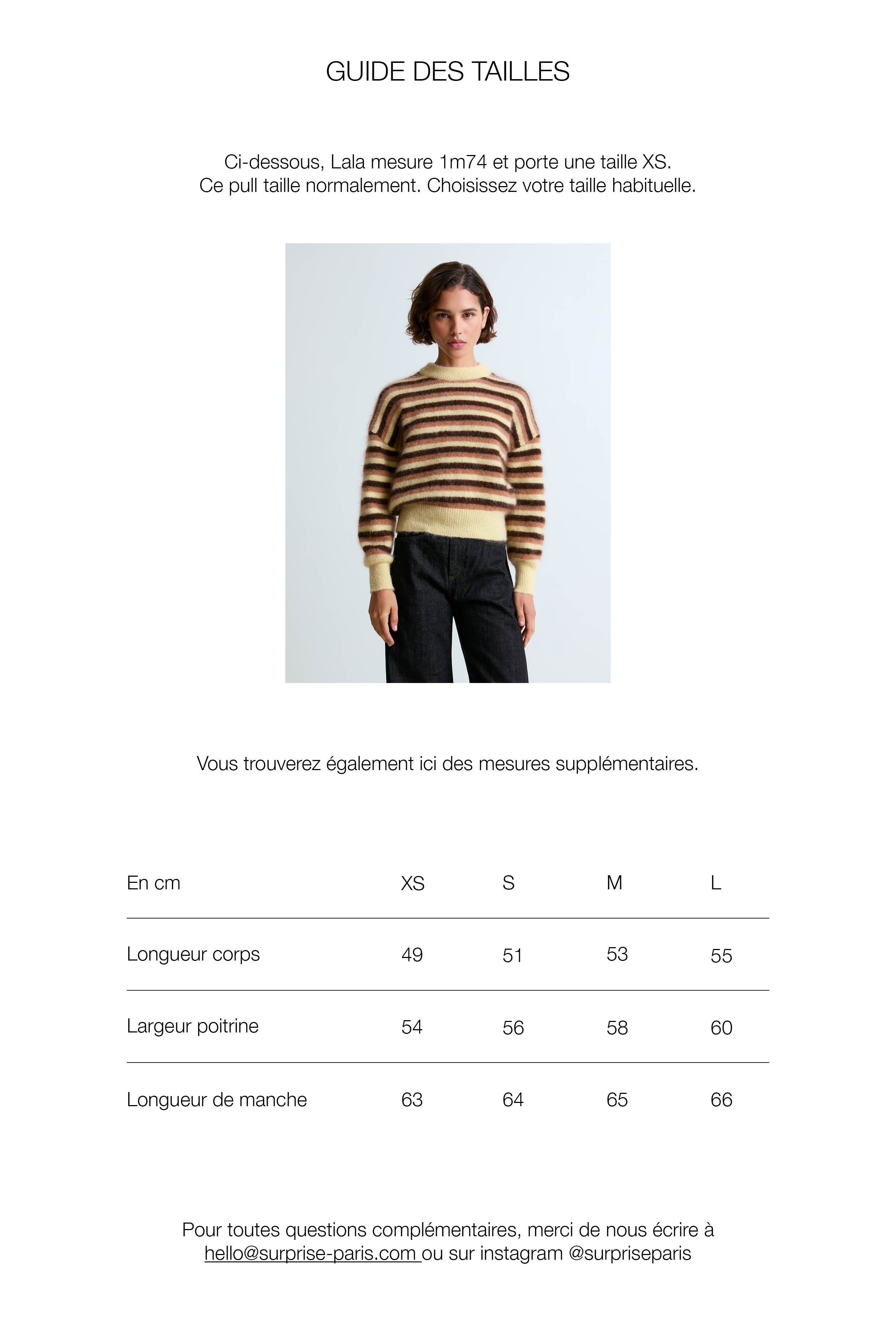 Guide des tailles