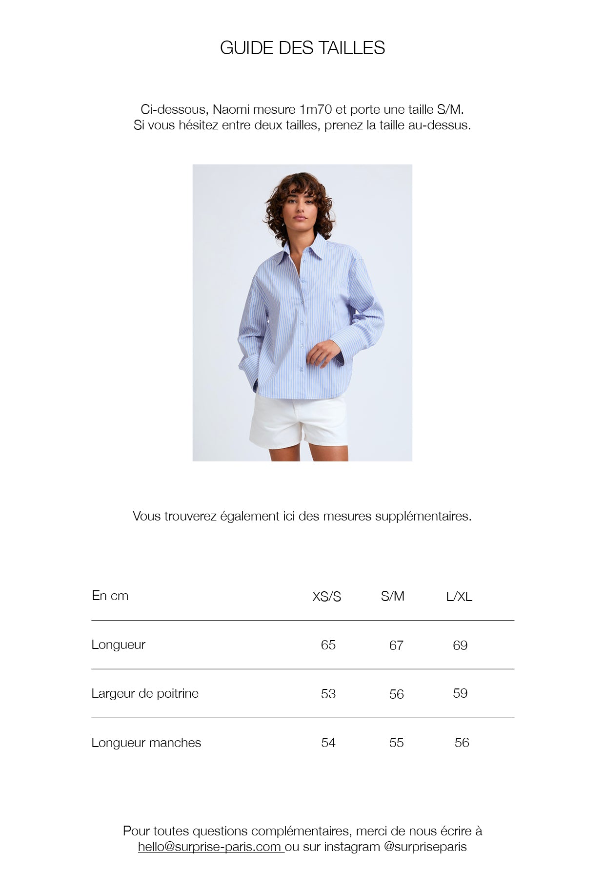 Guide des tailles