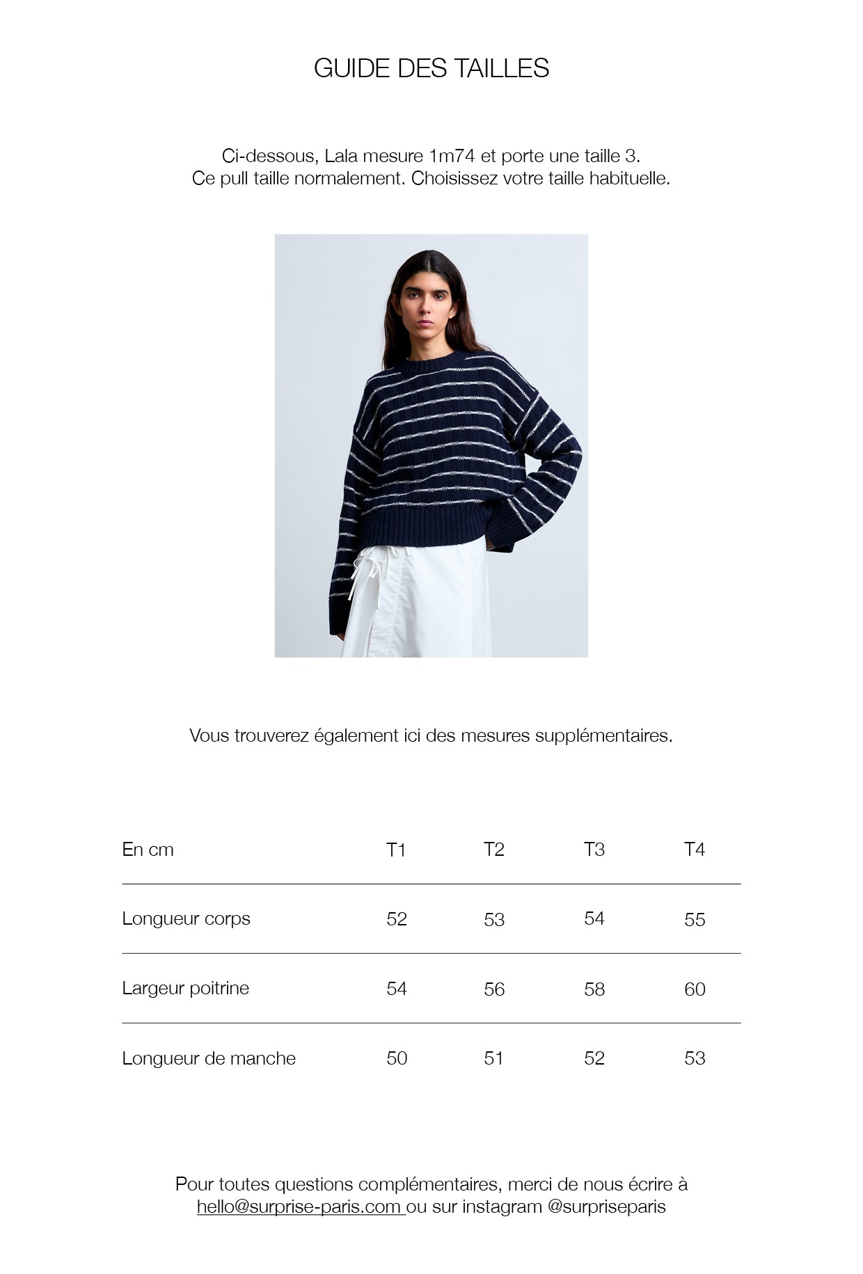 Guide des tailles