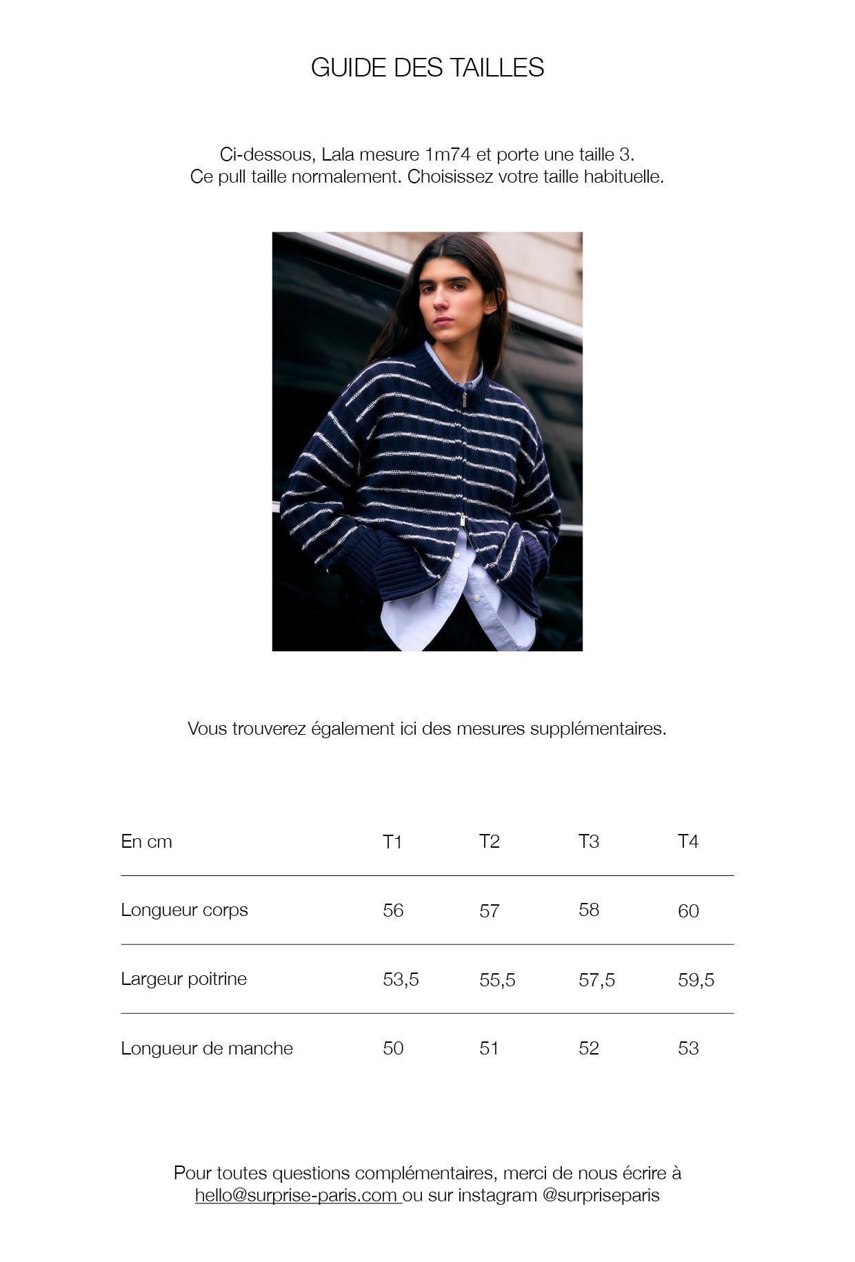 Guide des tailles